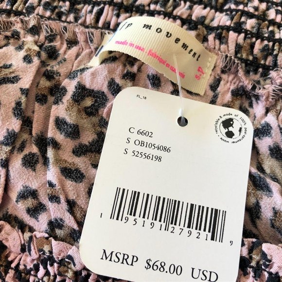 Free People FP Movement Leopard Off-Shoulder Top - Picture 12 of 15